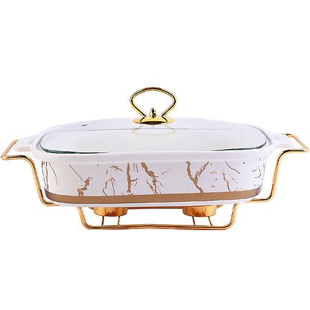 Мармит 3.2 л на 2 свечи с крышкой на подставке LORAINE