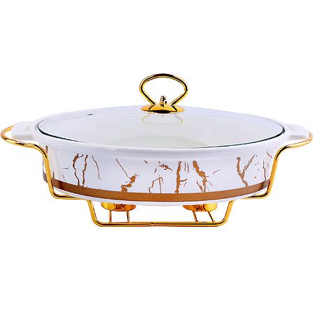 Мармит 2.8 л на 2 свечи с крышкой на подставке LORAINE