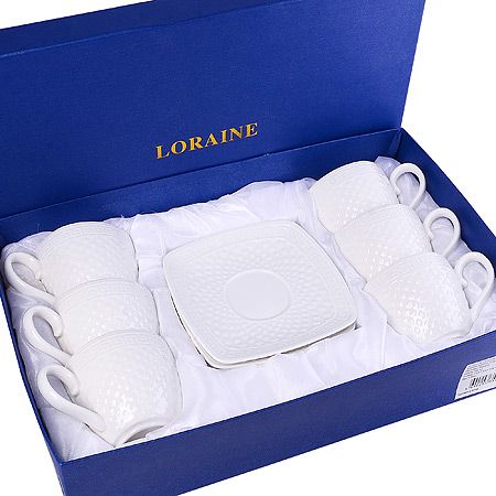 Кофейный набор 12 предметов 160 мл фарфор LORAINE