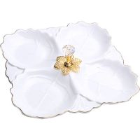 Менажница фарфор 4 секции 27х27х3,5 см LORAINE