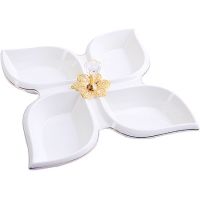 Менажница фарфор 4 секции 25х25х4 см LORAINE