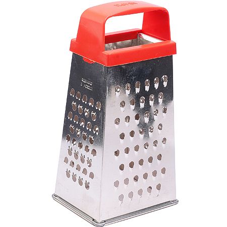 Терка большая нержвавеющая сталь/пластик, красный