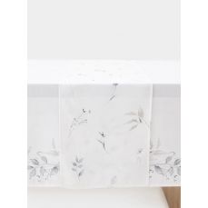 Дорожка настольная 40х160 см, полиэстер, молочная, Полевые цветы, Flower melody