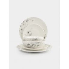 Сервиз обеденный на 6 персон, 19 предметов, фарфор, молочный, Полевые цветы, Flower melody