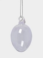 Подвеска декоративная, 4х6 см, стекло, розовая, Яйцо пасхальное, Interior Easter