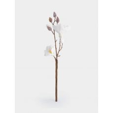 Ветка декоративная, 61 см, полиэтилен/металл, Белый цветок, Interior spring