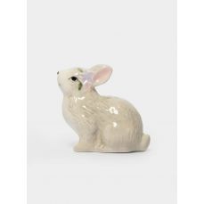 Емкость для соли или перца 8 см, керамика, серая, Кролик с цветами, Brown Rabbit