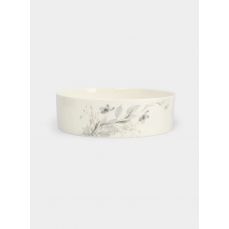 Блюдо 23х7 см, с бортами, фарфор, молочное, Полевые цветы, Flower melody