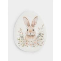 Салфетки бумажные, 33х23 см, 20 шт, бежевые, Яйцо, Кролик в цветах, Flower Rabbit