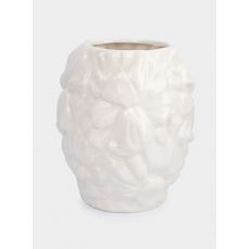 Ваза для цветов 20 см, керамика, молочная, Цветы, Blossom