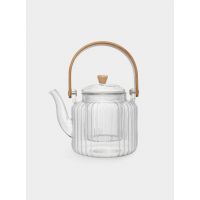 Чайник заварочный 800 мл, стекло/дерево, Grand