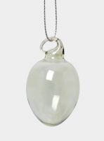 Подвеска декоративная, 3х4 см, стекло, зеленая, Яйцо пасхальное, Interior Easter