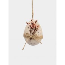 Подвеска, пасхальное яйцо, 9 см, пластик, сиреневая, Веточки, Interior Easter