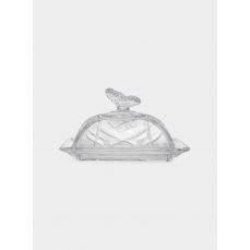 Масленка 17х12 см, стекло, прямоугольная, Бабочка, Butterfly