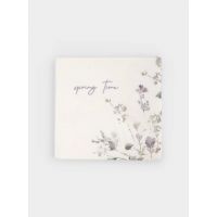 Салфетки бумажные, 21х21 см, 20 шт, квадратные, белые, Spring time, Meadow