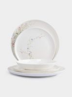 Сервиз обеденный на 6 персон, 18 предметов, фарфор, белый, Цветы, Gentle garden