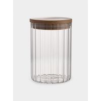 Банка для сыпучих продуктов 700 мл, стекло/бамбук, Grand