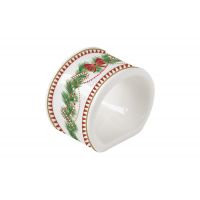 Кольцо для салфеток, 4,5 см, 4 шт, фарфор, белое, Новогодняя гирлянда, Magie de Noel