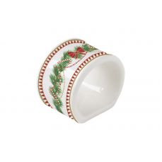 Кольцо для салфеток, 4,5 см, 4 шт, фарфор, белое, Новогодняя гирлянда, Magie de Noel