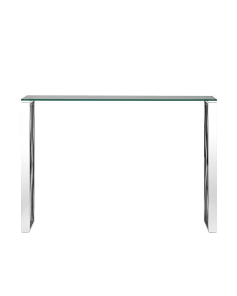 Консоль КРОСС 115x30 серебро Stool Group