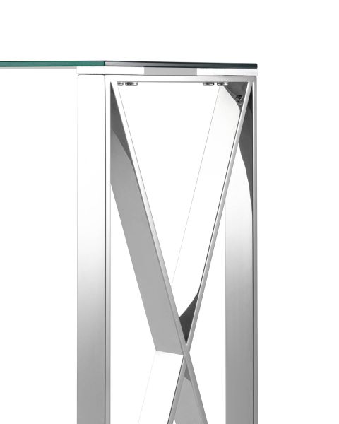 Консоль КРОСС 115x30 серебро Stool Group