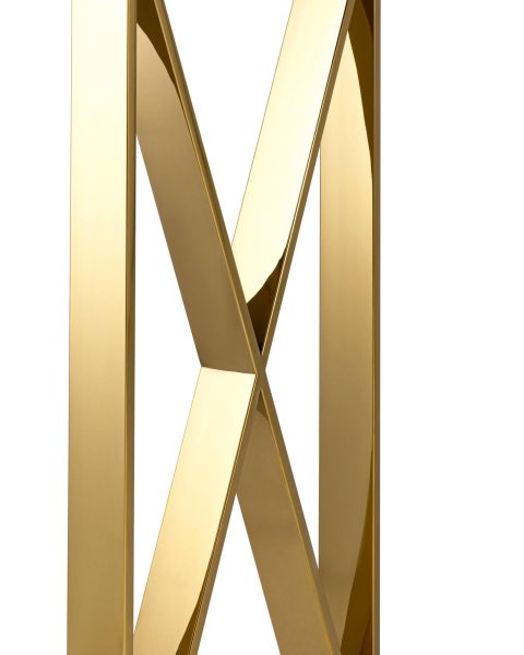 Консоль КРОСС 115x30 золото стекло smoke Stool Group