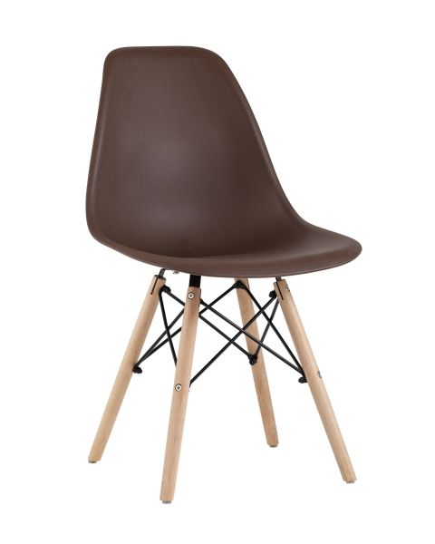 Стул Eames Style DSW коричневый x4 Stool Group