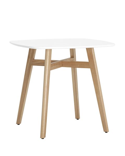 Стол обеденный Target 80x80 белый ножки массив бука Stool Group