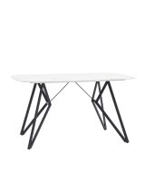 Стол обеденный Денвер 140x90 белый стеклянный Stool Group