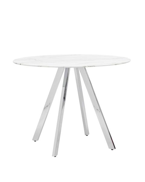 Стол обеденный Хьюстон D100 белый стеклянный Stool Group