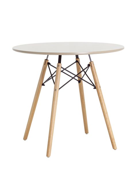 Стол Eames DSW D80 бежевый Stool Group