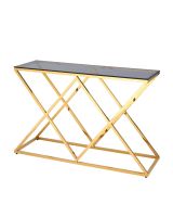 Консоль ИНСИГНИЯ 120x40 золото стекло smoke Stool Group