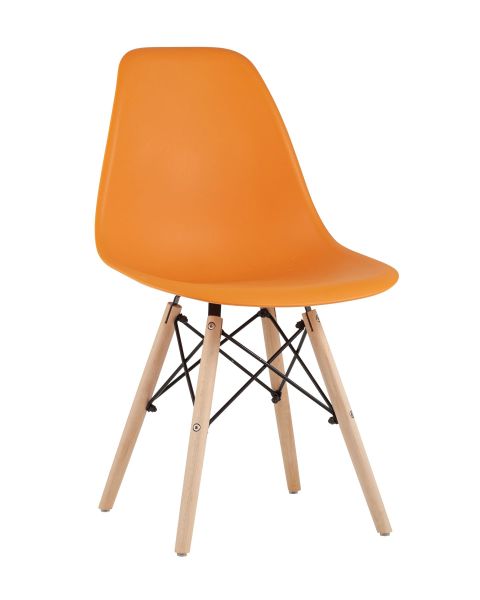 Стул Eames Style DSW оранжевый x4 Stool Group