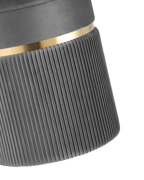 Пуф Миранда с ящиком велюр серый Stool Group