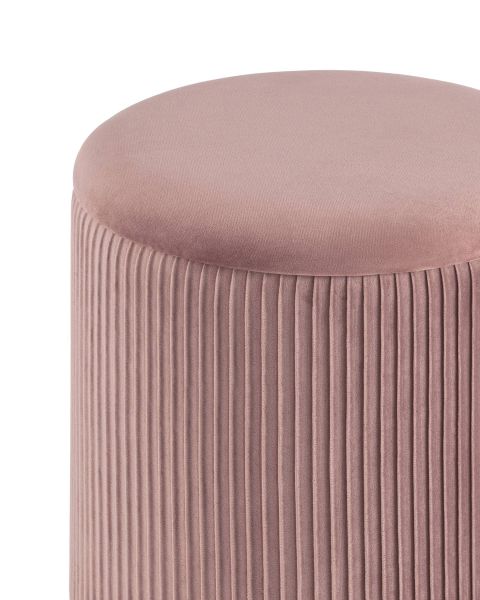 Пуф Шарлотта с ящиком велюр розовый Stool Group
