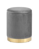 Пуф Шарлотта с ящиком велюр серый Stool Group