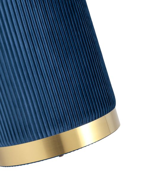 Пуф Шарлотта с ящиком велюр синий Stool Group