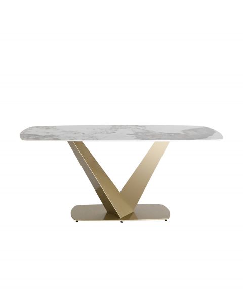 Стол обеденный Аврора 180x90 керамика светлая Stool Group