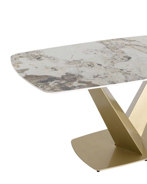Стол обеденный Аврора 180x90 керамика светлая Stool Group