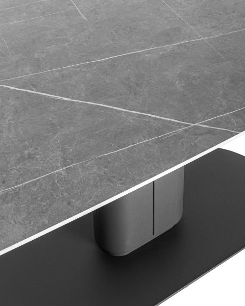Стол обеденный Глория раскладной 170-250x90 керамика серая Stool Group
