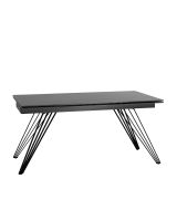 Стол обеденный Пандора раскладной 160-240x90 керамика темная Stool Group