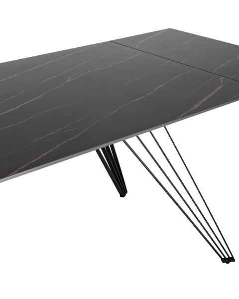 Стол обеденный Пандора раскладной 160-240x90 керамика темная Stool Group