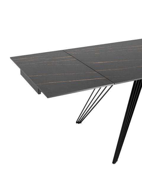 Стол обеденный Пандора раскладной 180-280x90 керамика темная Stool Group
