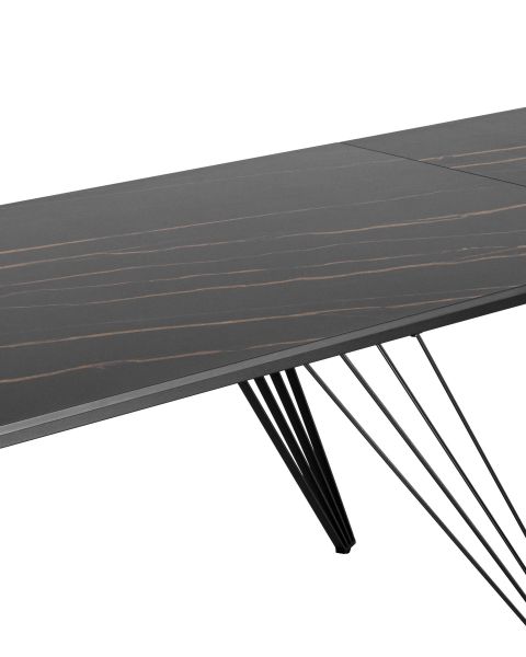 Стол обеденный Пандора раскладной 180-280x90 керамика темная Stool Group
