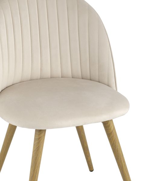 Стул Лион Страйпс велюр кремовый Stool Group