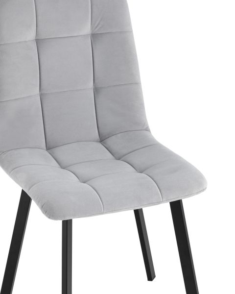 Стул Oliver Square велюр светло-серый Stool Group