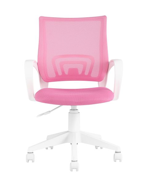 Кресло офисное TopChairs ST-BASIC-W розовый крестовина пластик белый TopChairs