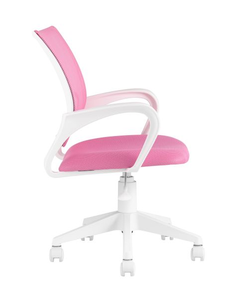 Кресло офисное TopChairs ST-BASIC-W розовый крестовина пластик белый TopChairs