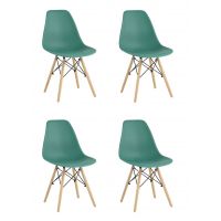 Стул Eames Style DSW серо-зеленый x4 Stool Group