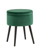 Пуф Клайс с ящиком велюр зеленый Stool Group